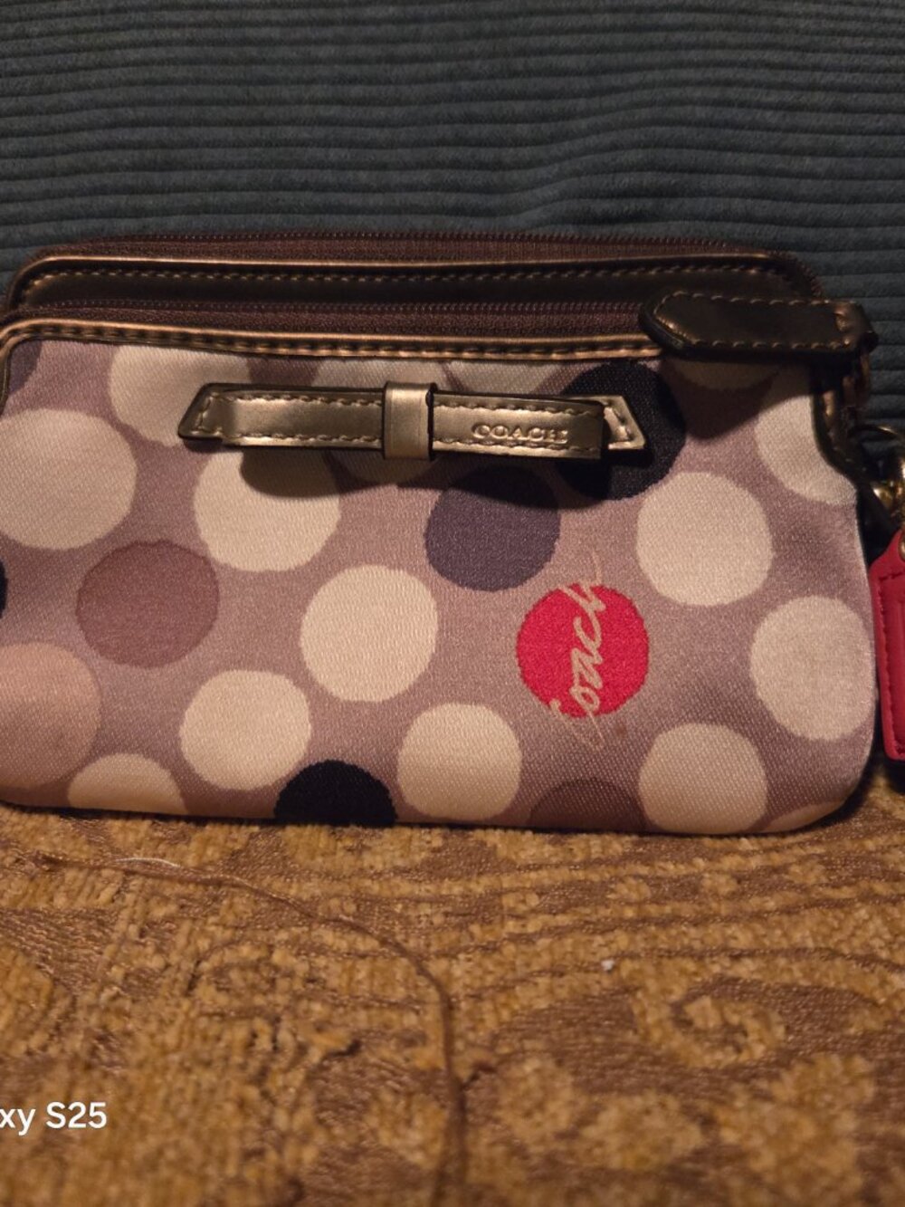 Coach Poppy Floral Double Zip Wristlet